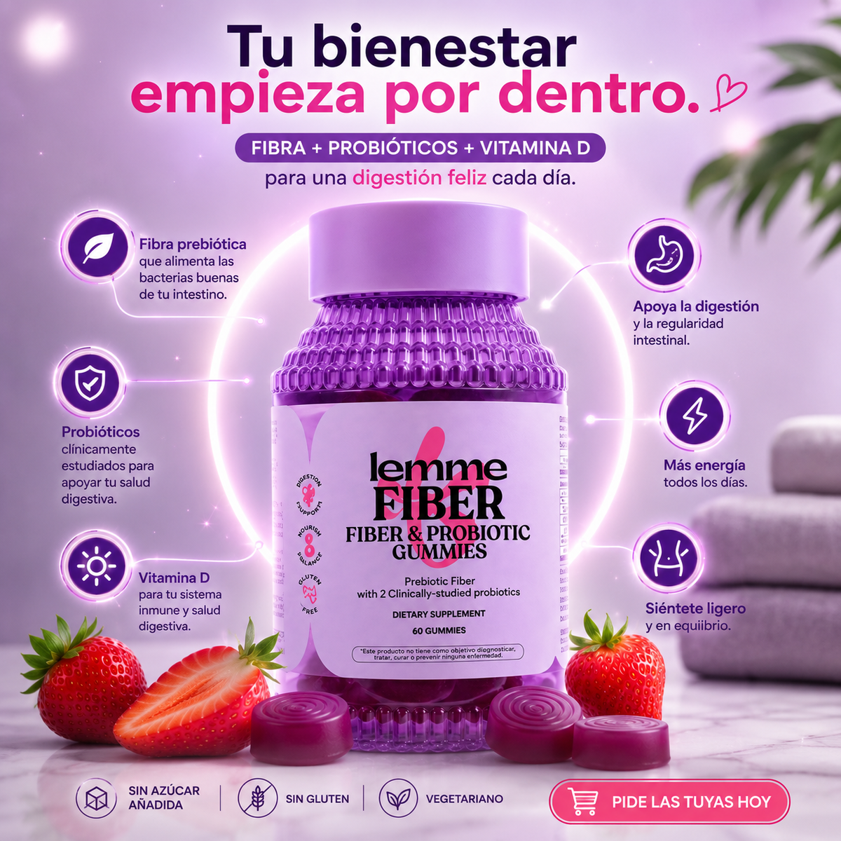 Lemme® - Fibra y probiotico en gomas
