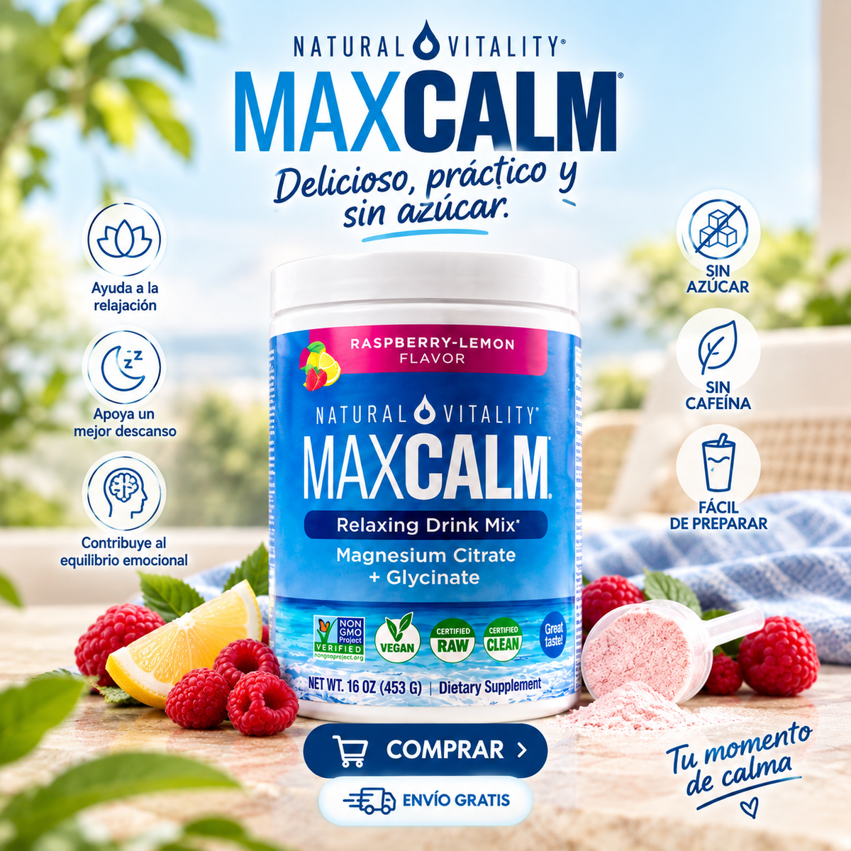 MAXCALM® – Bebida de Magnesio con Citrato